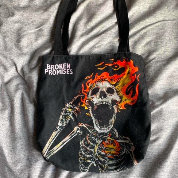 Handbags - Broken Promises Skeleton Tote Bag